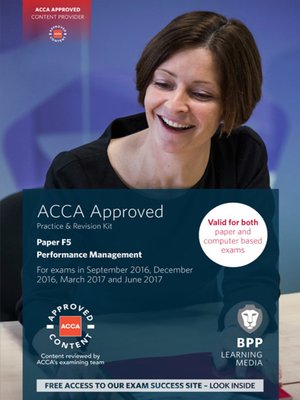 cover image of ACCA F5 Performance Management (2016)